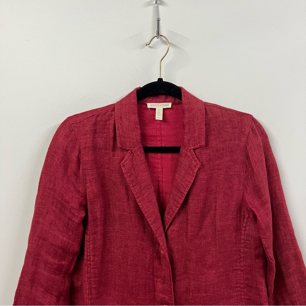 Eileen Fisher Organic Linen Longline Jacket - Picture 3 of 11